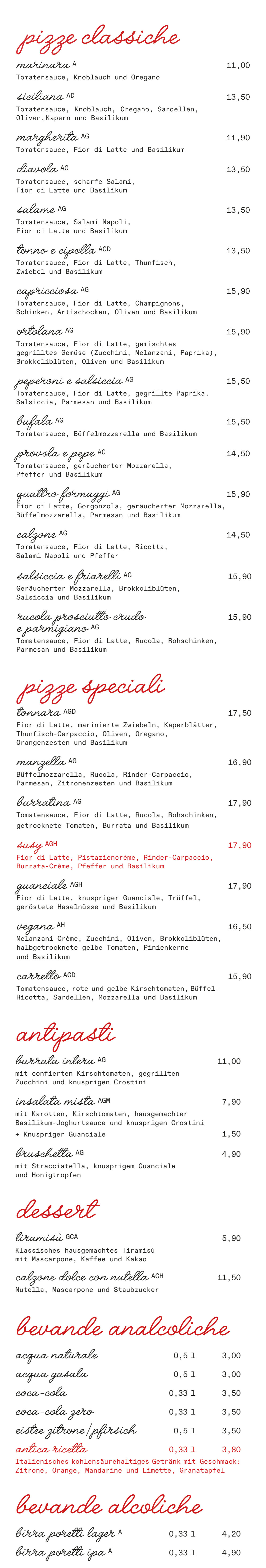 Susy Pizza 1140 Wien - Offizielle Speisekarte